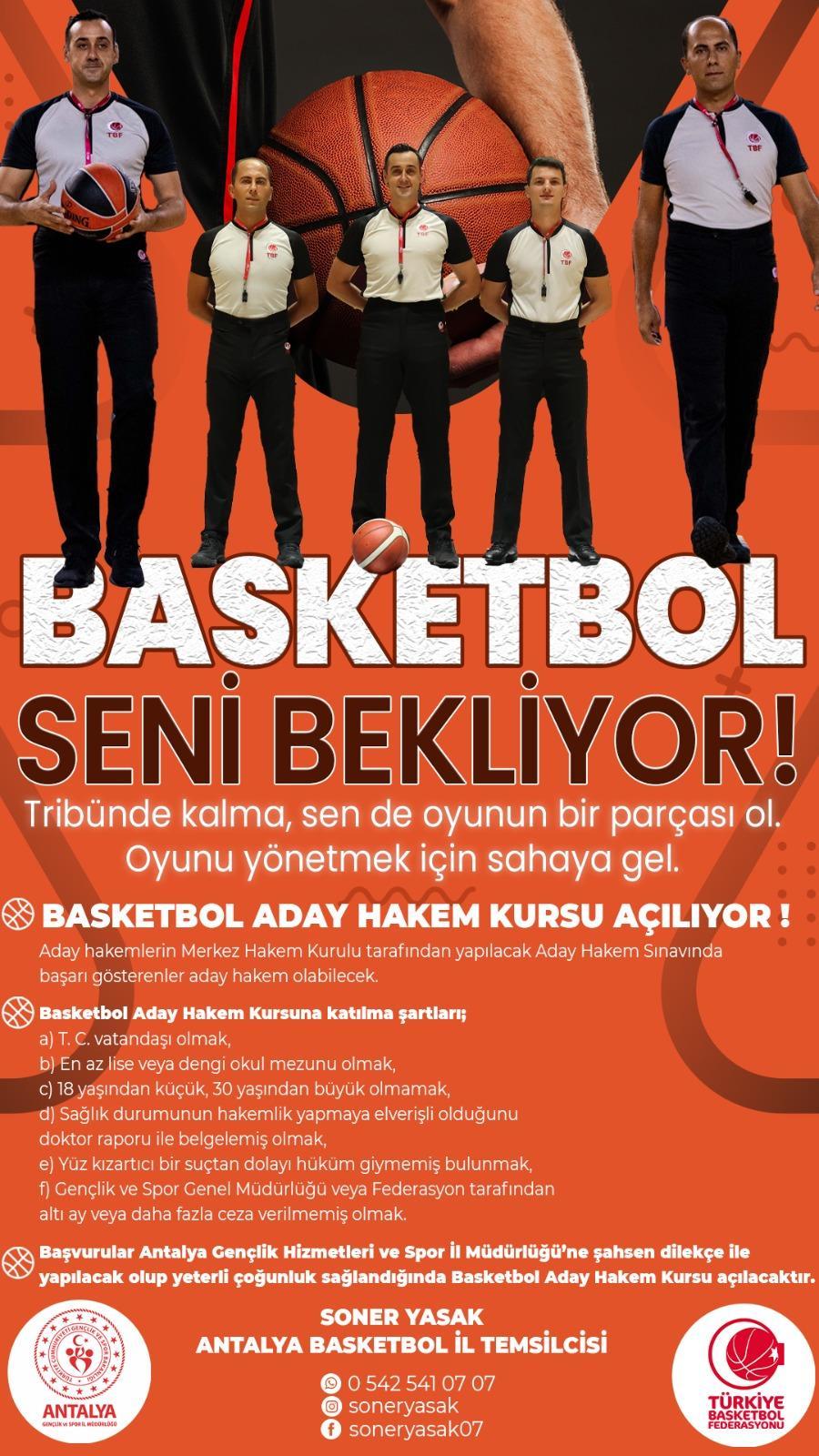 image 6P060DJ7BI Antalya Basketbol Aday Hakem Kursu Başlıyor