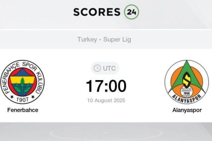 image NWV5J9TNU1 Fenerbahçe Alanyaspor: Canlı Skor ve Beklenen Kadrolar