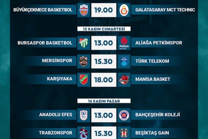 Basketbolda Bu Haftanın Maç Takvimi: Süper Lig ve TBL’de 10, 9 ve 13. Hafta Heyecanı - Spordan Haberler Basketbolda Bu Haftanın Maç Takvimi: Süper Lig ve TBL’de 10, 9 ve 13. Hafta Heyecanı