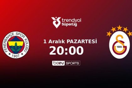 Fenerbahçe Galatasaray Derbisi: Trendyol Süper Lig’de 14. Hafta Kapanışında Muhtemel 11’ler